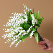 15 Pcs Artificial Lily of the Valley Bouquet Bulk May Birth Flower Silk Stems