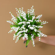 15 Pcs Artificial Lily of the Valley Bouquet Bulk May Birth Flower Silk Stems