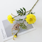 36 Inch Artificial Marigold Flowers 10 Stems Fall Floral Decoration Bulk Silk