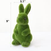 Bulk Easter Bunny Topiary 12 Inch Furry Flocked Moss Artificial Bunny Decoration