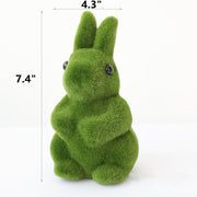 Bulk Easter Bunny Topiary 12 Inch Furry Flocked Moss Artificial Bunny Decoration