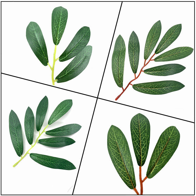 200 Pcs Artificial Olive Leaves for Cake Decoration, DIY Packaging, Green Silk Leaves Bulk