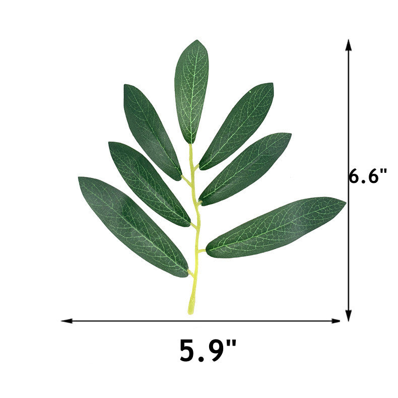 200 Pcs Artificial Olive Leaves for Cake Decoration, DIY Packaging, Green Silk Leaves Bulk