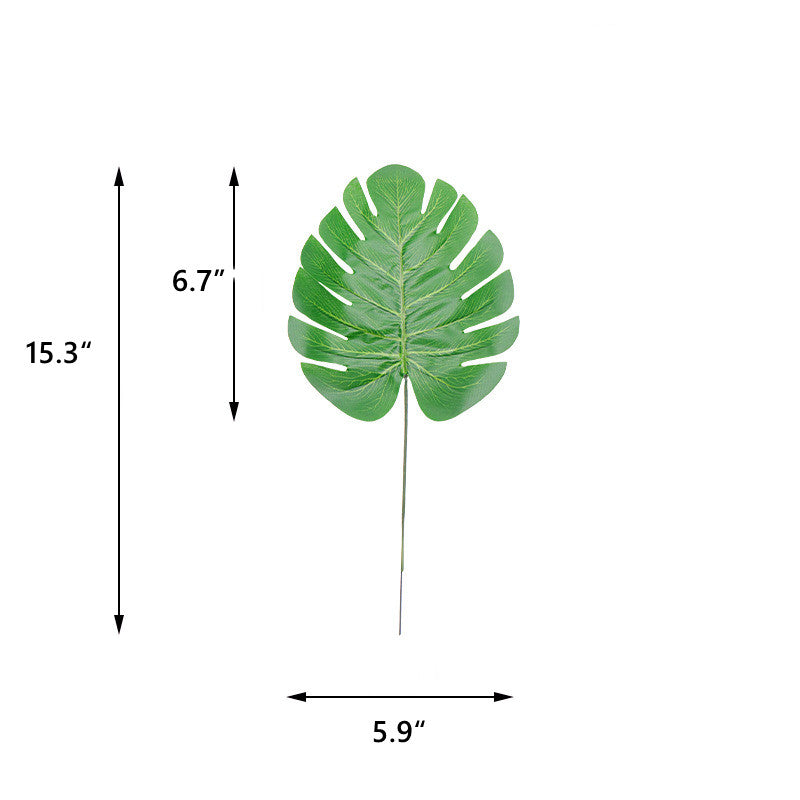 20 Pcs Artificial Palm Leaves 12 Inch Tropical Jungle Leaf Bulk Party Decorations