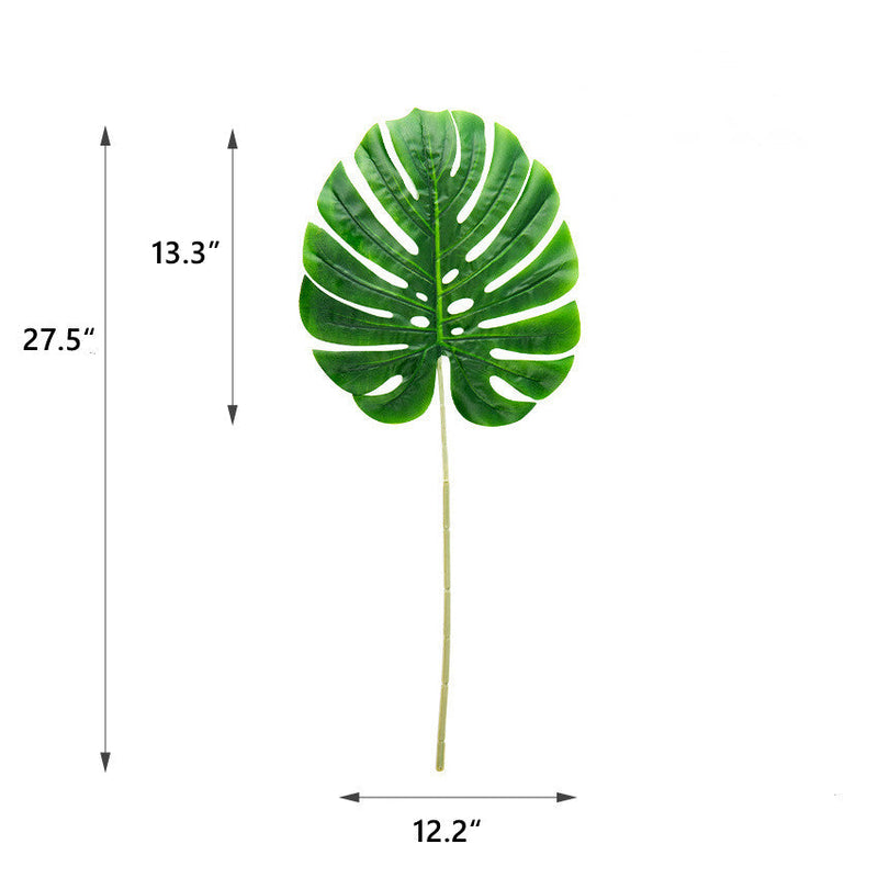 20 Pcs Artificial Palm Leaves 12 Inch Tropical Jungle Leaf Bulk Party Decorations