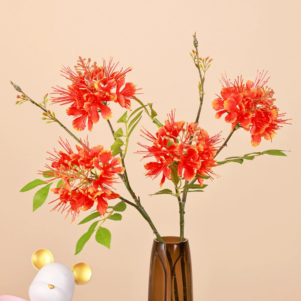 Artificial Pride of Burma Flowers - 2 Stems, 23.6'' Tall, Vibrant & Lifelike