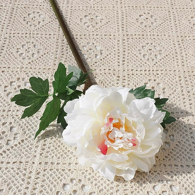 Artificial Peony Flowers 20.4 Inch 3 Stems Realistic Silk Peonies for Home Decor Wedding Bouquets DIY Crafts