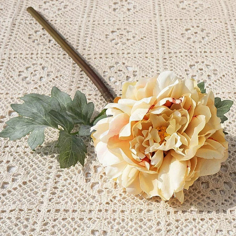 Artificial Peony Flowers 20.4 Inch 3 Stems Realistic Silk Peonies for Home Decor Wedding Bouquets DIY Crafts