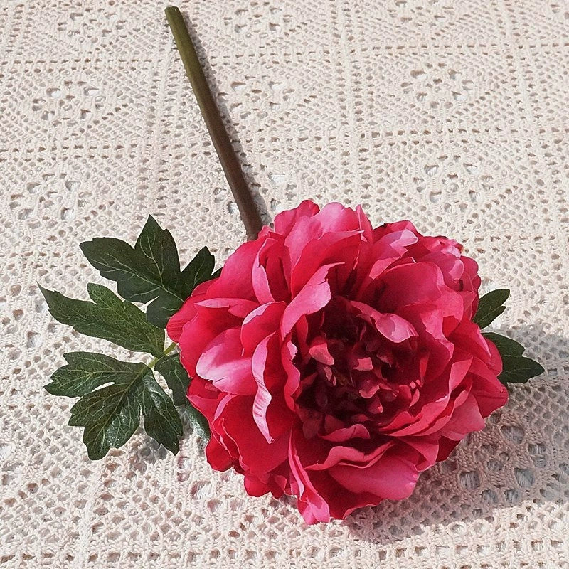 Artificial Peony Flowers 20.4 Inch 3 Stems Realistic Silk Peonies for Home Decor Wedding Bouquets DIY Crafts