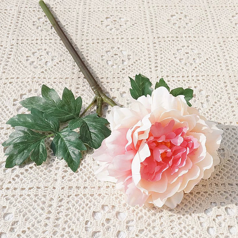 Artificial Peony Flowers 20.4 Inch 3 Stems Realistic Silk Peonies for Home Decor Wedding Bouquets DIY Crafts
