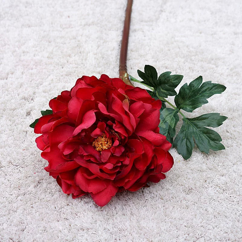 Artificial Peony Flowers 20.4 Inch 3 Stems Realistic Silk Peonies for Home Decor Wedding Bouquets DIY Crafts