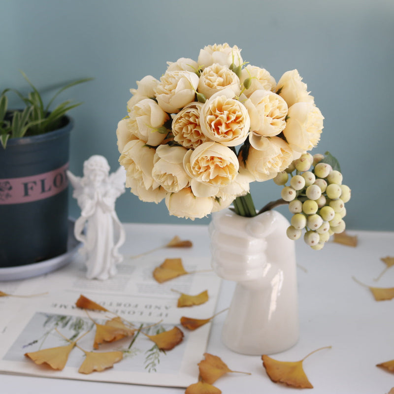 11 Inch Artificial Peony Stems 10 Pcs Bulk Peony Buds Bouquets for Wedding Crafts Floral Arrangement