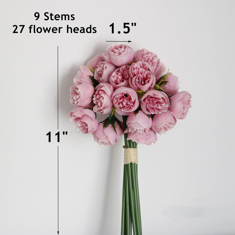 11 Inch Artificial Peony Stems 10 Pcs Bulk Peony Buds Bouquets for Wedding Crafts Floral Arrangement