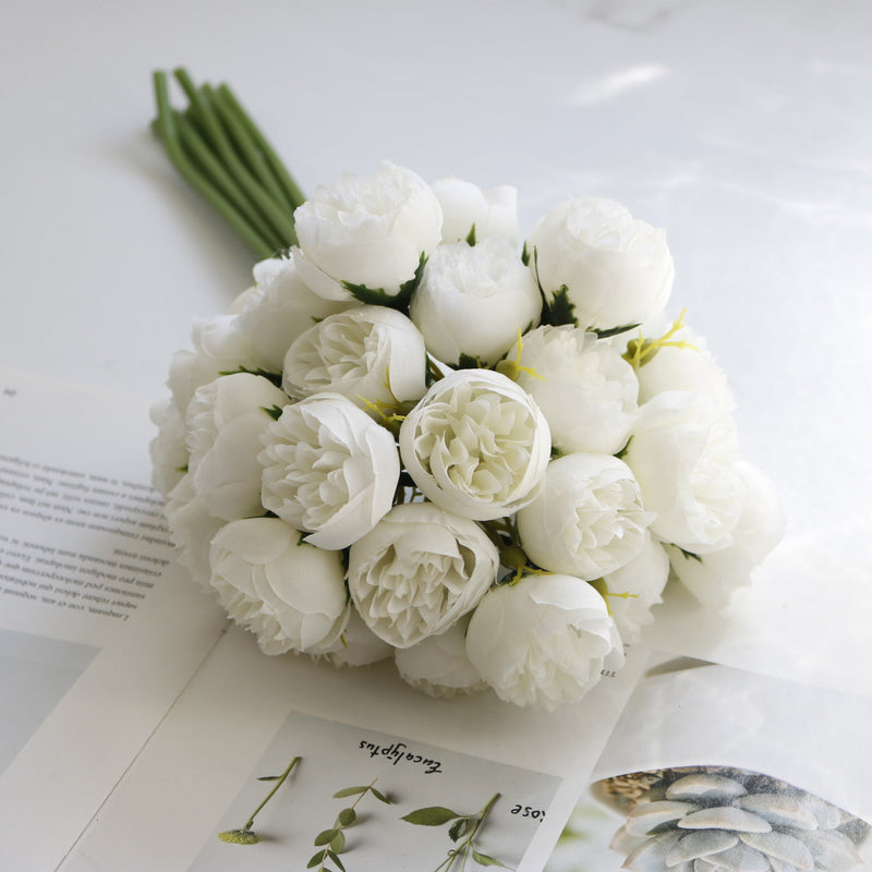 11 Inch Artificial Peony Stems 10 Pcs Bulk Peony Buds Bouquets for Wedding Crafts Floral Arrangement