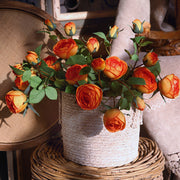 26 Inch Peony Spray Stems with Buds 10 Pcs Silk Artificial Flowers for Arrangement