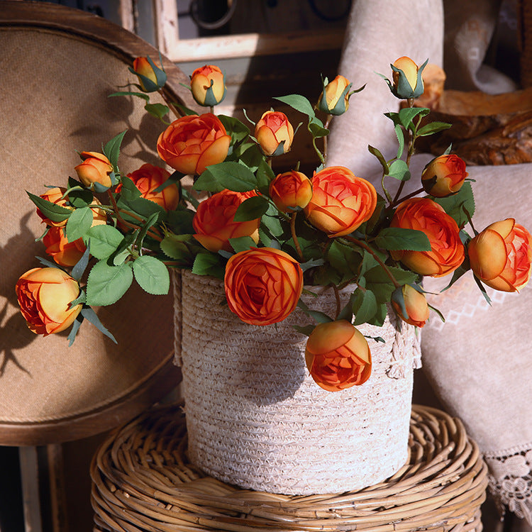 26 Inch Peony Spray Stems with Buds 10 Pcs Silk Artificial Flowers for Arrangement