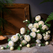 26 Inch Peony Spray Stems with Buds 10 Pcs Silk Artificial Flowers for Arrangement