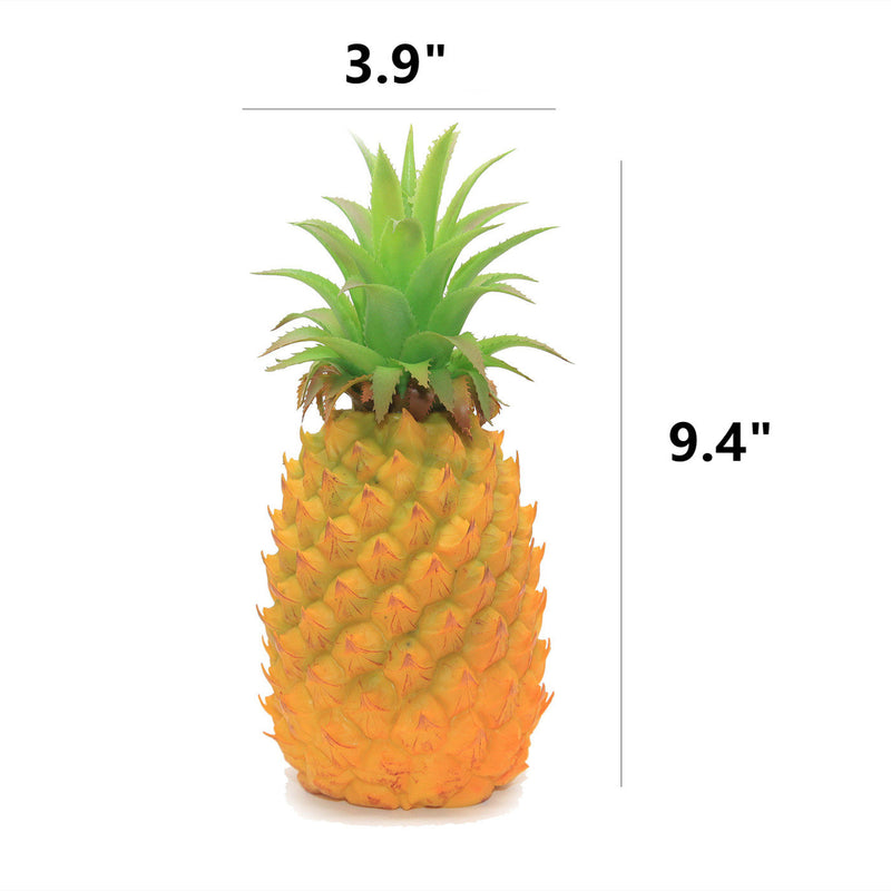 Artificial Pineapple Fruits 10 Pcs Bulk Set, Realistic Decorative Artificial Fruit for Home and Event Decor