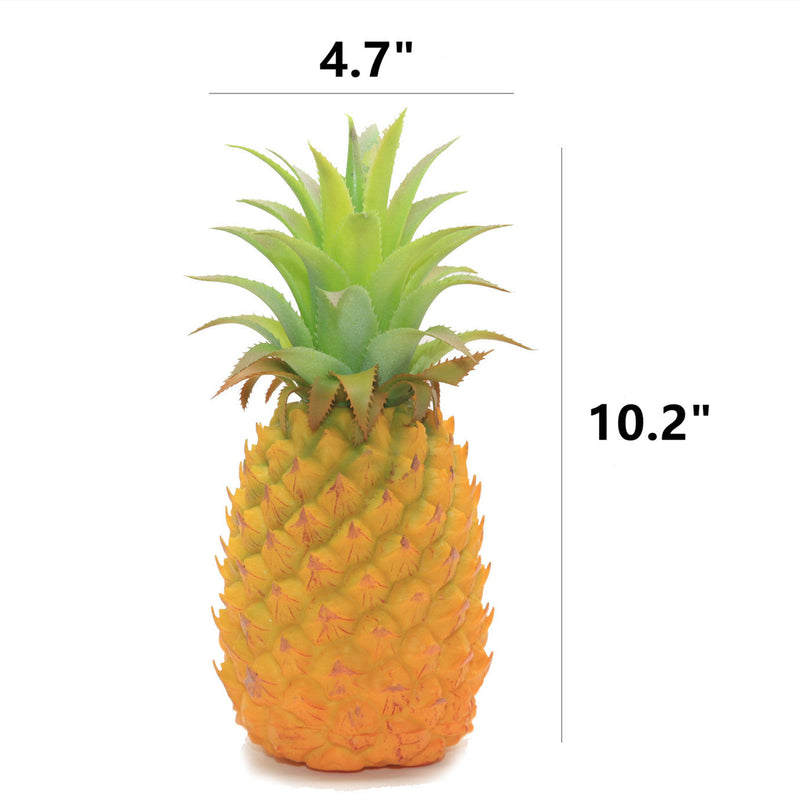 Artificial Pineapple Fruits 10 Pcs Bulk Set, Realistic Decorative Artificial Fruit for Home and Event Decor