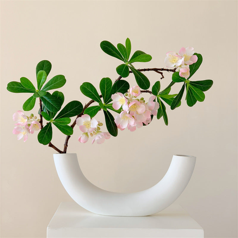 Artificial Pittosporum Stems 6 Pcs 20 Inch Green Silk Leaves for Home Wedding Decor
