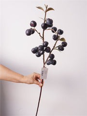 30 Inch Artificial Plum Fruit Stem Branches – Bulk 30 Pcs Silk Branches