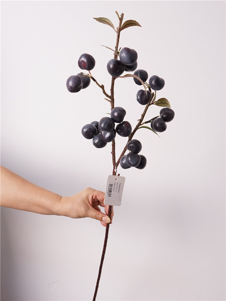 30 Inch Artificial Plum Fruit Stem Branches – Bulk 30 Pcs Silk Branches