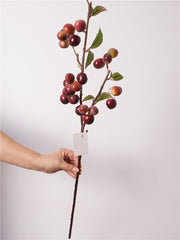 30 Inch Artificial Plum Fruit Stem Branches – Bulk 30 Pcs Silk Branches