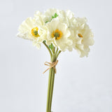 5 - Stems Hand - Tied Artificial Poppy Bouquet | Wedding Bouque Photography Prop Fake Flowers