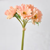 5 - Stems Hand - Tied Artificial Poppy Bouquet | Wedding Bouque Photography Prop Fake Flowers