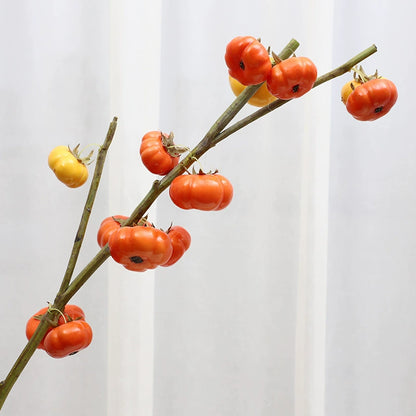 25.2 Inches Artificial Pumpkin Fruits - Realistic Fall Harvest Decor for Halloween, Thanksgiving, Home & Party Tabletop Arrangements