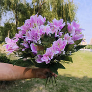 8 Pcs 13 Inch Artificial Tiger Lily Bushes Outdoor Silk Flowers for Spring Summer