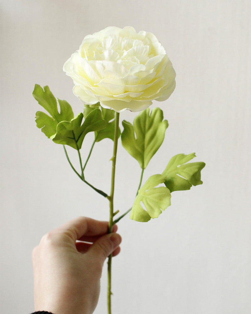 17 Inch Artificial Ranunculus Stems Persian Buttercup Silk Flowers Bulk Quantity