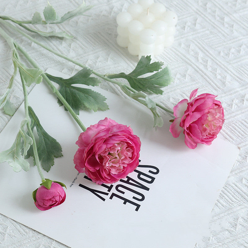 20 Inch Artificial Ranunculus Stems 10 Pcs Silk Ranunculus Flowers Bulk Wholesale