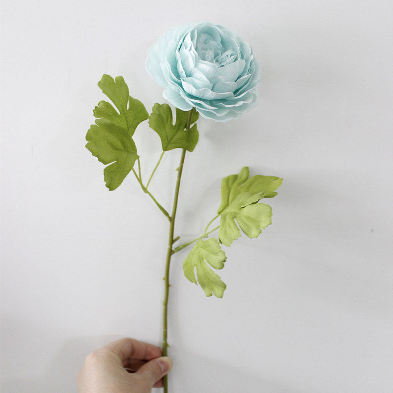 17 Inch Artificial Ranunculus Stems Persian Buttercup Silk Flowers Bulk Quantity
