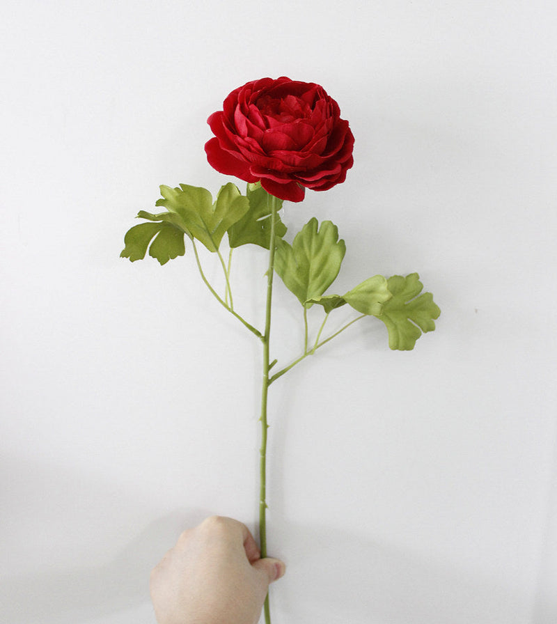 17 Inch Artificial Ranunculus Stems Persian Buttercup Silk Flowers Bulk Quantity