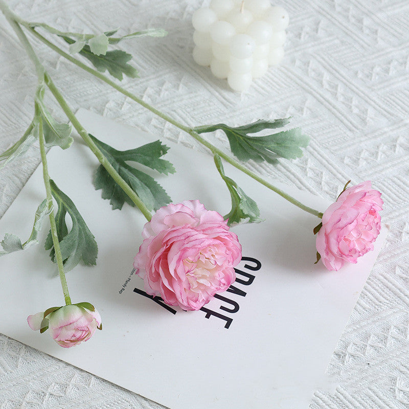 20 Inch Artificial Ranunculus Stems 10 Pcs Silk Ranunculus Flowers Bulk Wholesale
