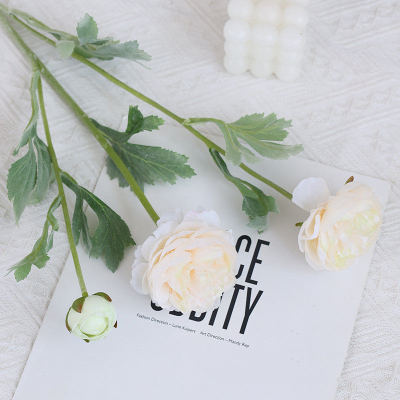 20 Inch Artificial Ranunculus Stems 10 Pcs Silk Ranunculus Flowers Bulk Wholesale