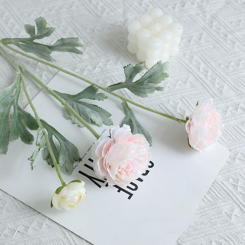 20 Inch Artificial Ranunculus Stems 10 Pcs Silk Ranunculus Flowers Bulk Wholesale
