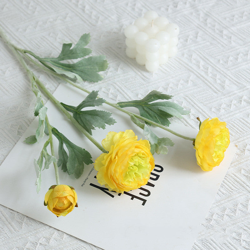 20 Inch Artificial Ranunculus Stems 10 Pcs Silk Ranunculus Flowers Bulk Wholesale