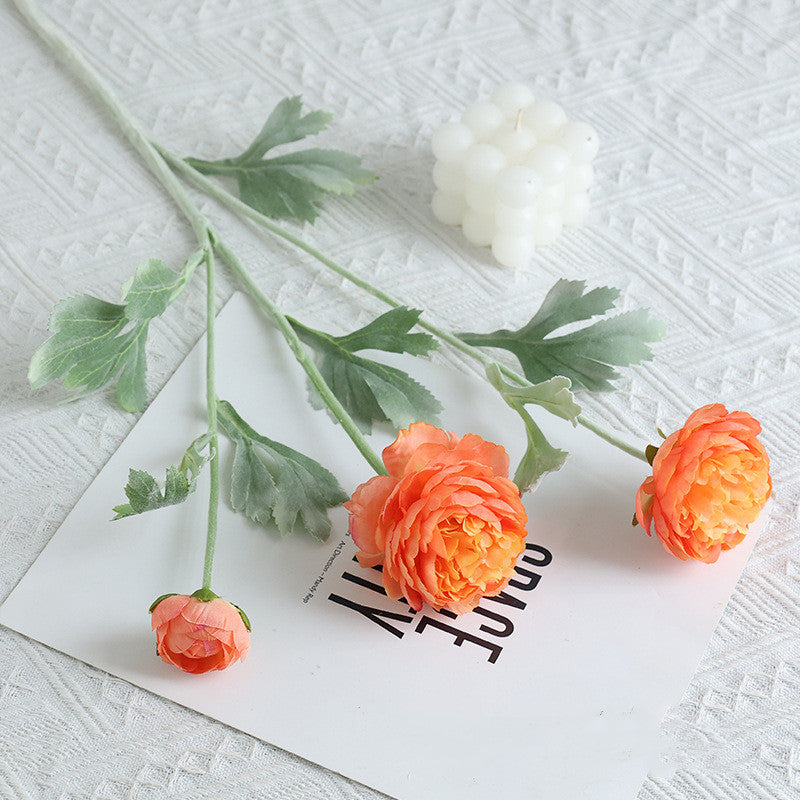 20 Inch Artificial Ranunculus Stems 10 Pcs Silk Ranunculus Flowers Bulk Wholesale
