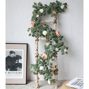 6.2 Ft Artificial Rose Garland 6 Pcs Flower Garland for Wedding Arch Door Party Decor
