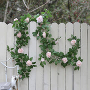 6.2 Ft Artificial Rose Garland 6 Pcs Flower Garland for Wedding Arch Door Party Decor