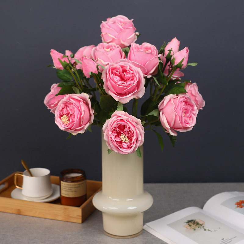 20 Inch Artificial Rose Spray Stems 3 Heads Real Touch Silk Flowers 10 Pcs