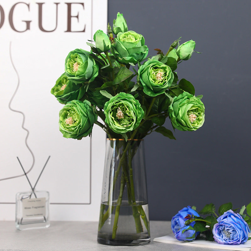 Bulk 20-Inch Real Touch Rose Spray Stems with 3 Heads for Flower Arrangements Wholesale