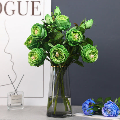 Bulk 20-Inch Real Touch Rose Spray Stems with 3 Heads for Flower Arrangements Wholesale