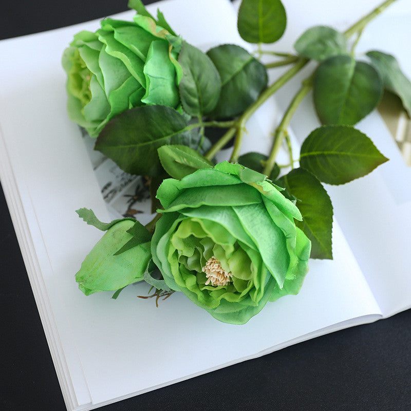 Bulk 20-Inch Real Touch Rose Spray Stems with 3 Heads for Flower Arrangements Wholesale