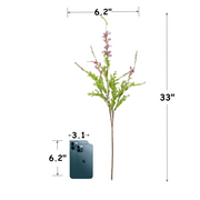 33 Inch Artificial Salvia Spray Long Stems 10 Pcs Silk Spring Plants for Kitchen Countertop