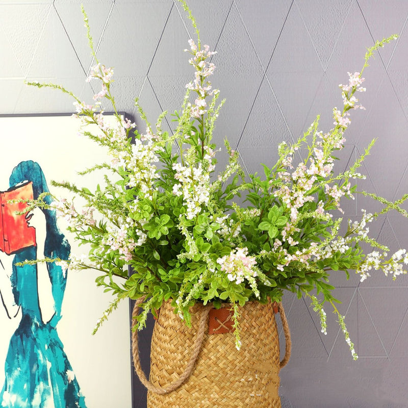 33 Inch Artificial Salvia Spray Long Stems 10 Pcs Silk Spring Plants for Kitchen Countertop