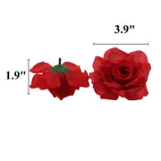 Silk Rose Heads 50 Pcs Bulk Artificial Flower Heads for Wedding DIY Hair Accessories Decoration
