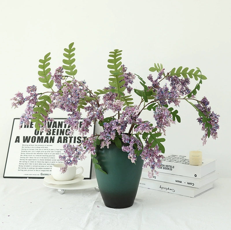 Artificial Sophora Stamen Flowers 10 Pcs Silk Floral Stems for Home Decor Wedding Centerpieces